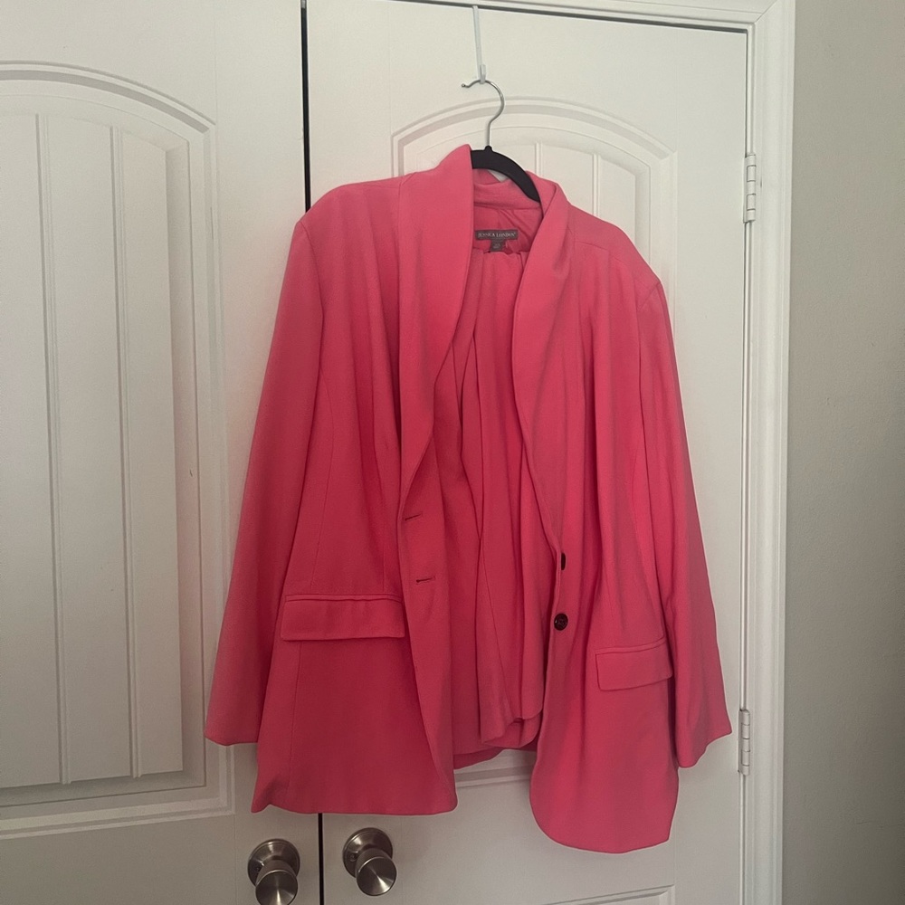 Plus Size Pantsuit Set - pink